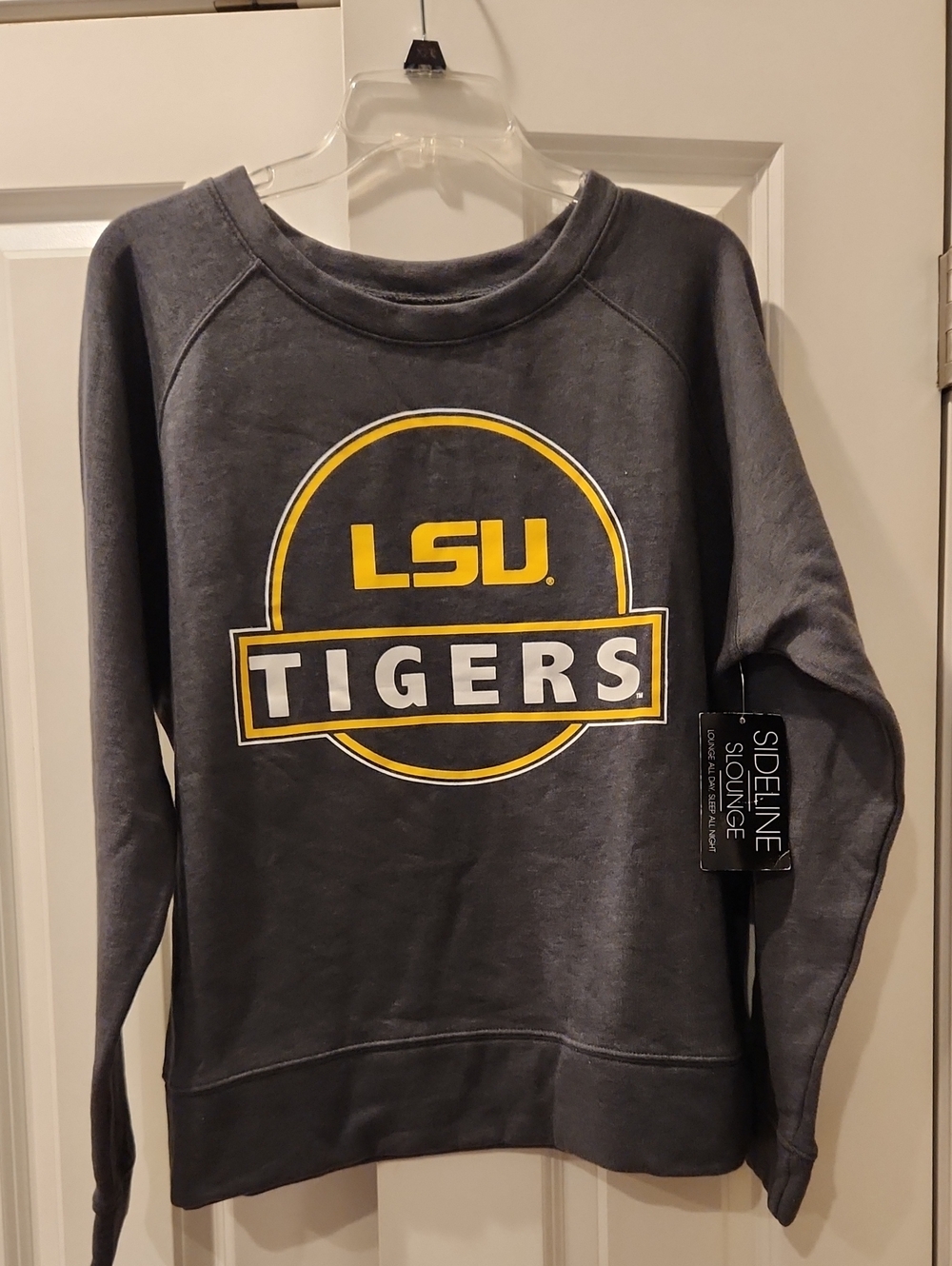 LSU Tigers Women's Gray Crewneck Sweatshirt by